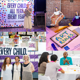 collage of photos from the 2019 community forums for arts education 